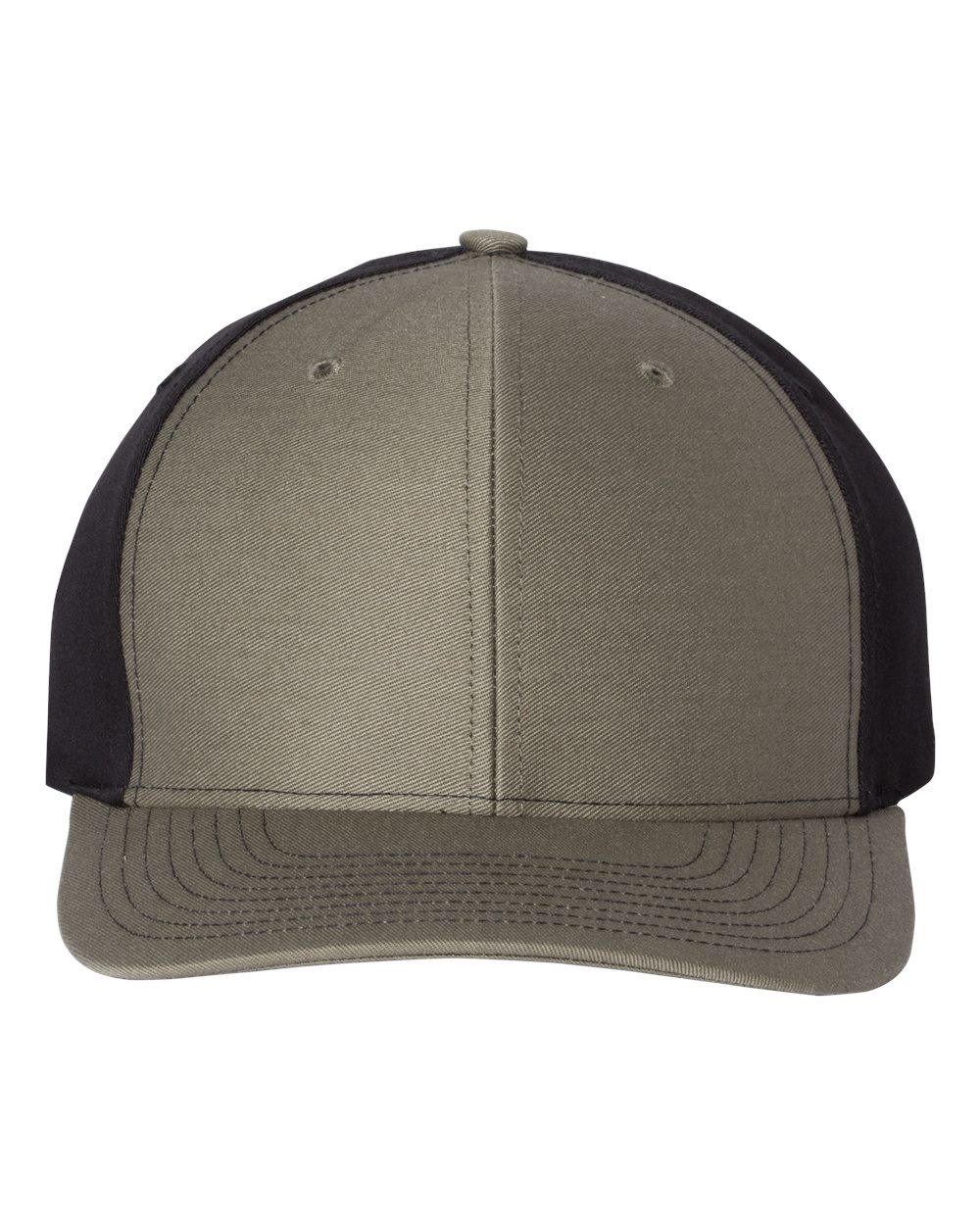 Front View of Loden/ Black Twill Back Trucker Cap - 312