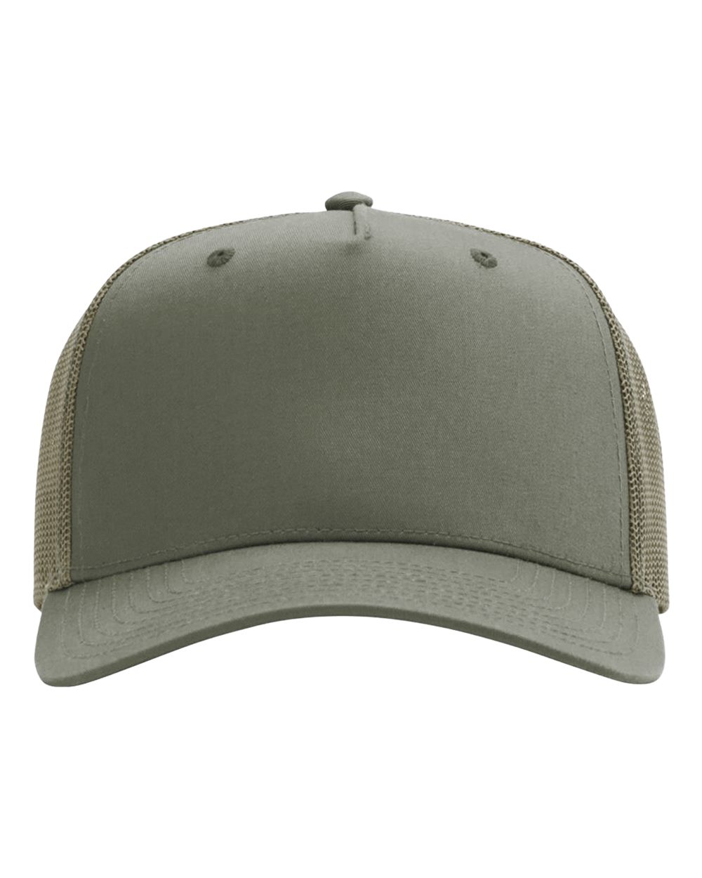 Front View of Loden Five-Panel Champ Trucker Cap - 112FPC