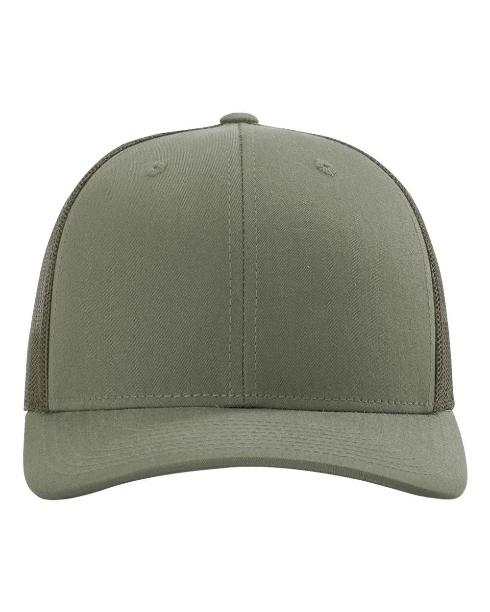 Front View of Loden Snapback Trucker Cap - 112