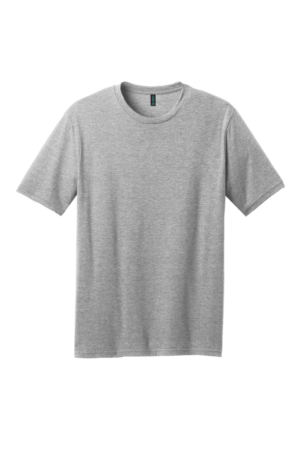 Front View of Lt Hthr Grey District Perfect Blend CVC Tee. DM108