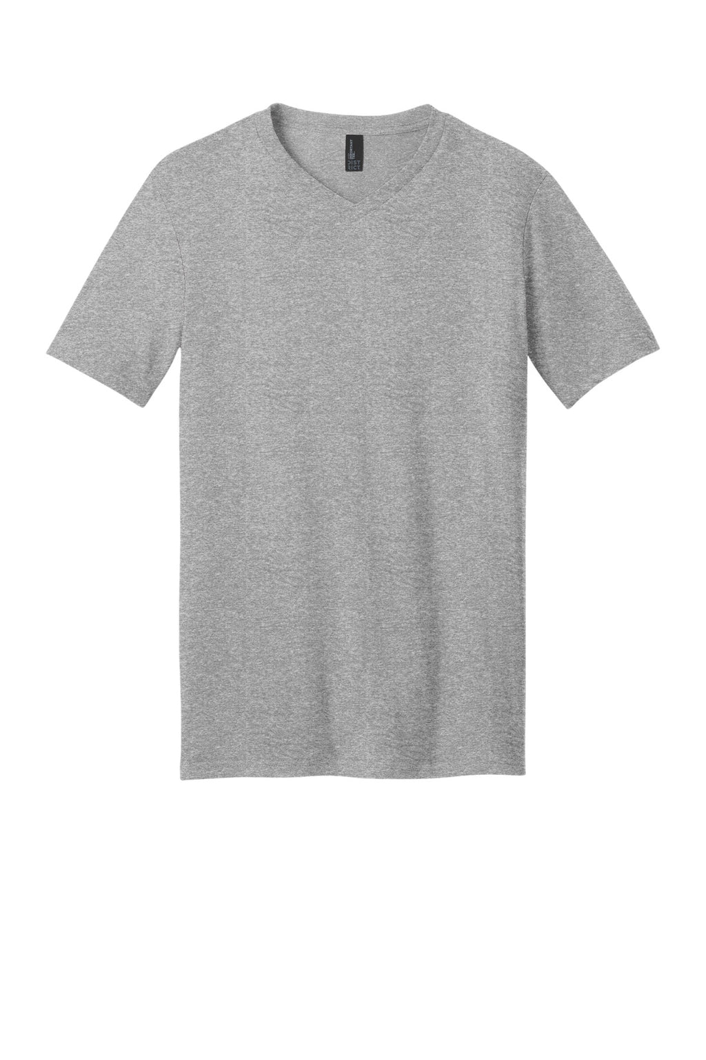 Front View of Lt Hthr Grey District Very Important Tee V-Neck. DT6500