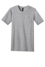 Front View of Lt Hthr Grey District Very Important Tee with Pocket. DT6000P