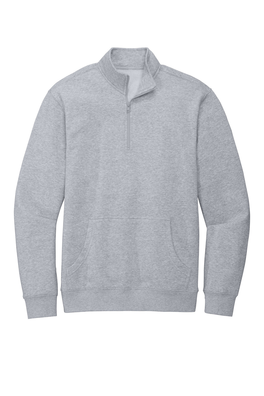 Front View of Lt Hthr Grey District V.I.T. Fleece 1/4-Zip DT6106