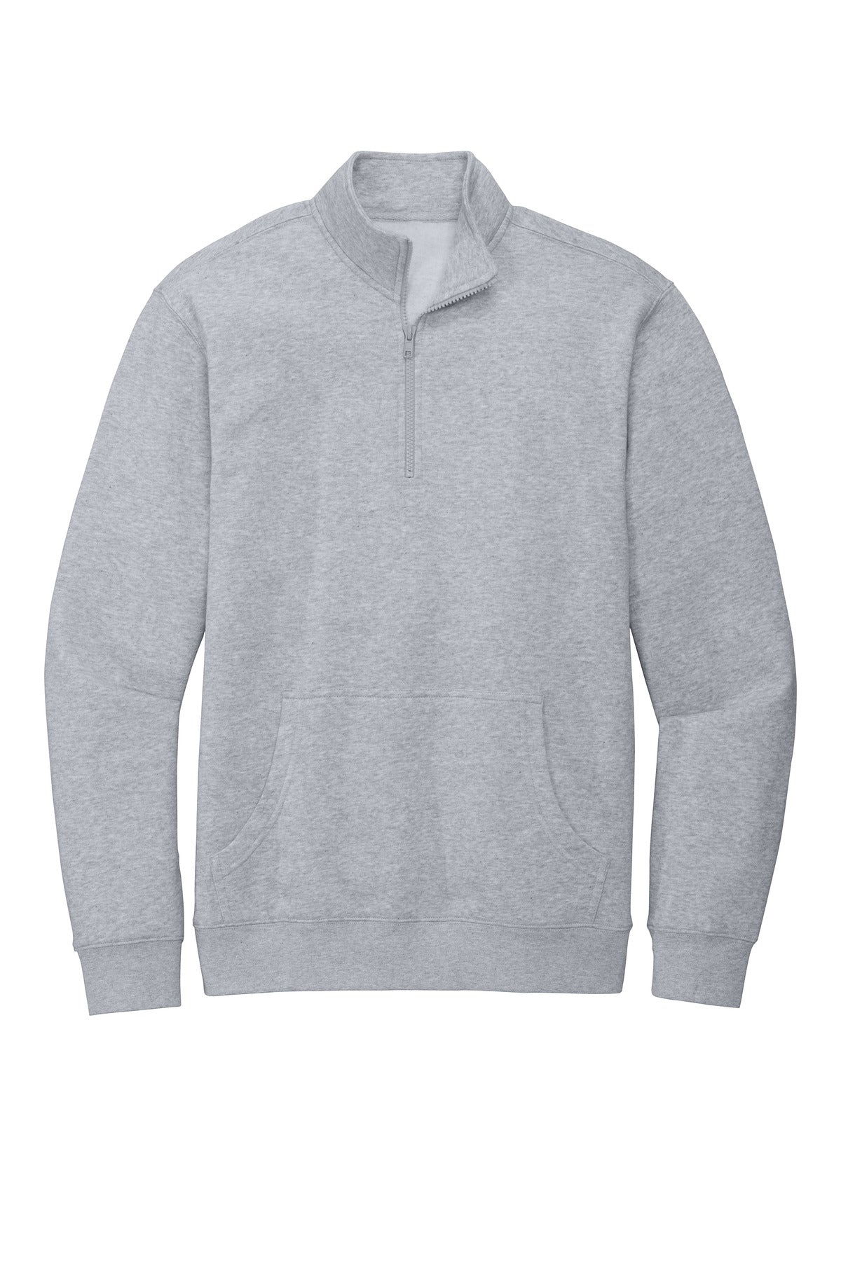 Front View of Lt Hthr Grey District V.I.T. Fleece 1/4-Zip DT6106