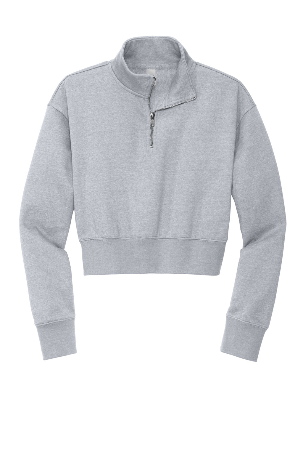 Front View of LtHtGry District Women's V.I.T. Fleece 1/2-Zip DT6111
