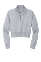 Front View of LtHtGry District Women's V.I.T. Fleece 1/2-Zip DT6111