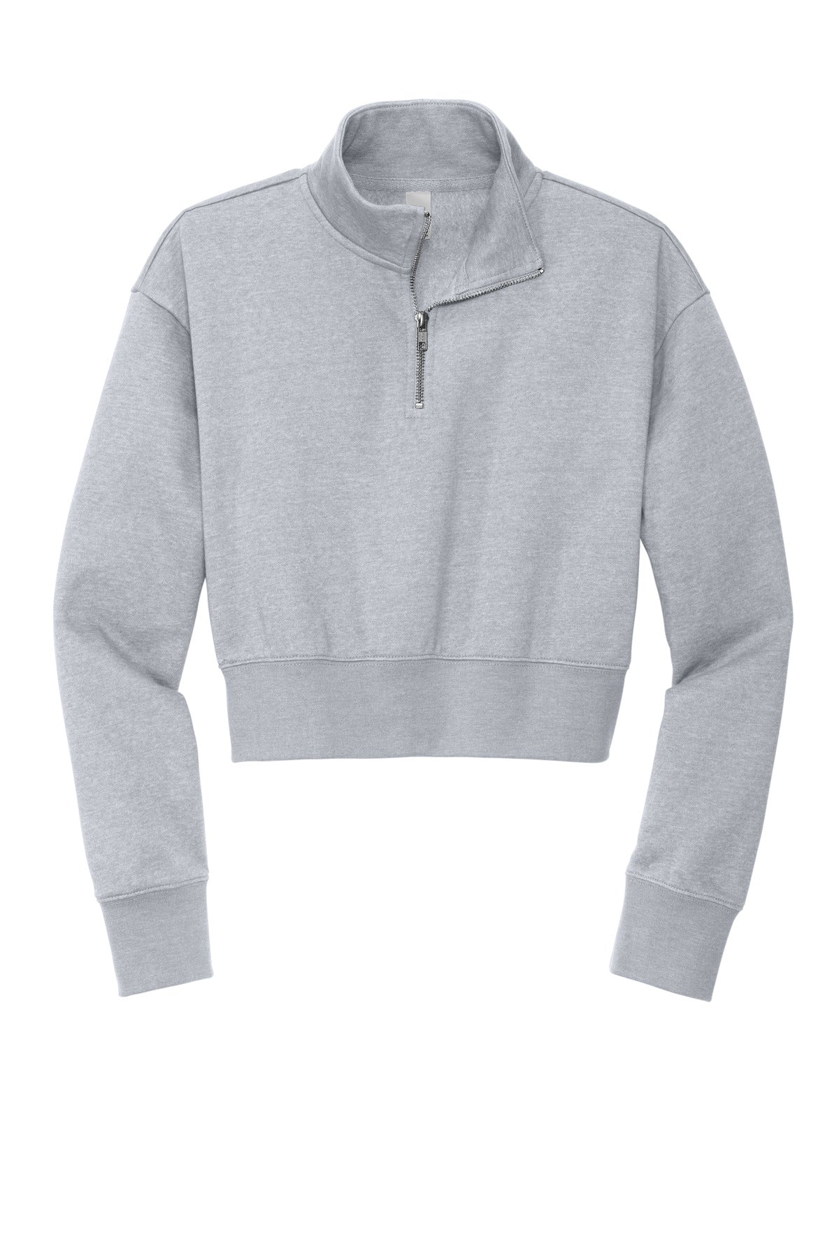 Front View of LtHtGry District Women's V.I.T. Fleece 1/2-Zip DT6111