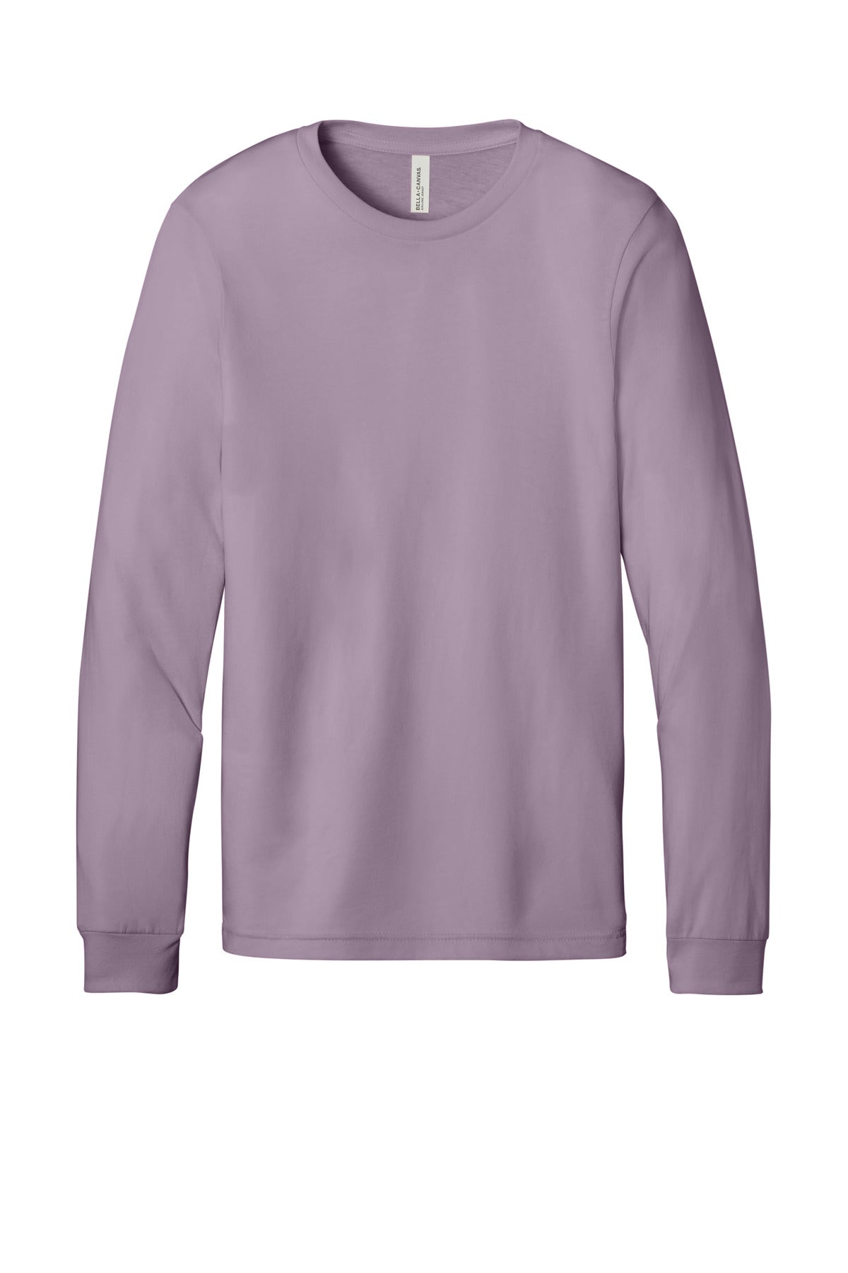 Front View of LtViolet BELLA+CANVAS Unisex Jersey Long Sleeve Tee. BC3501