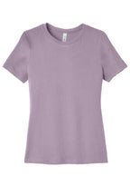 Front View of LtViolet BELLA+CANVAS Women's Relaxed Jersey Short Sleeve Tee. BC6400