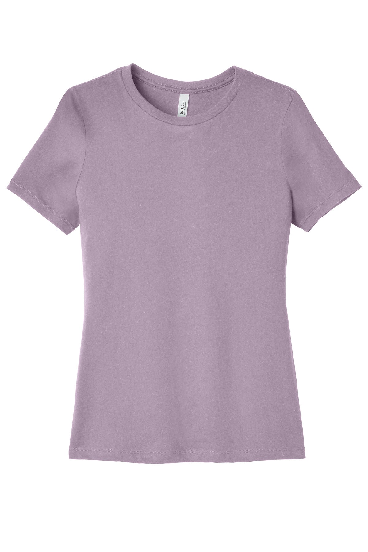 Front View of LtViolet BELLA+CANVAS Women's Relaxed Jersey Short Sleeve Tee. BC6400