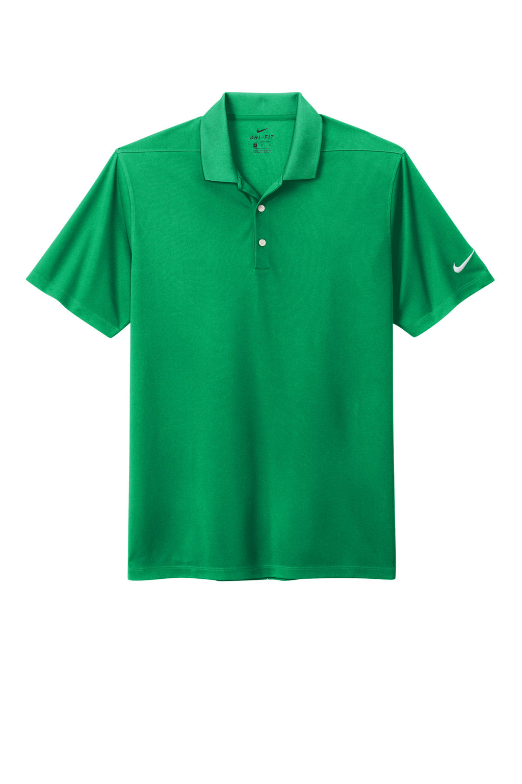 Front View of LucidGreen Nike Dri-FIT Micro Pique 2.0 Polo NKDC1963