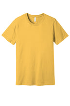 Front View of Maize Yellow BELLA+CANVAS Unisex Jersey Short Sleeve Tee. BC3001