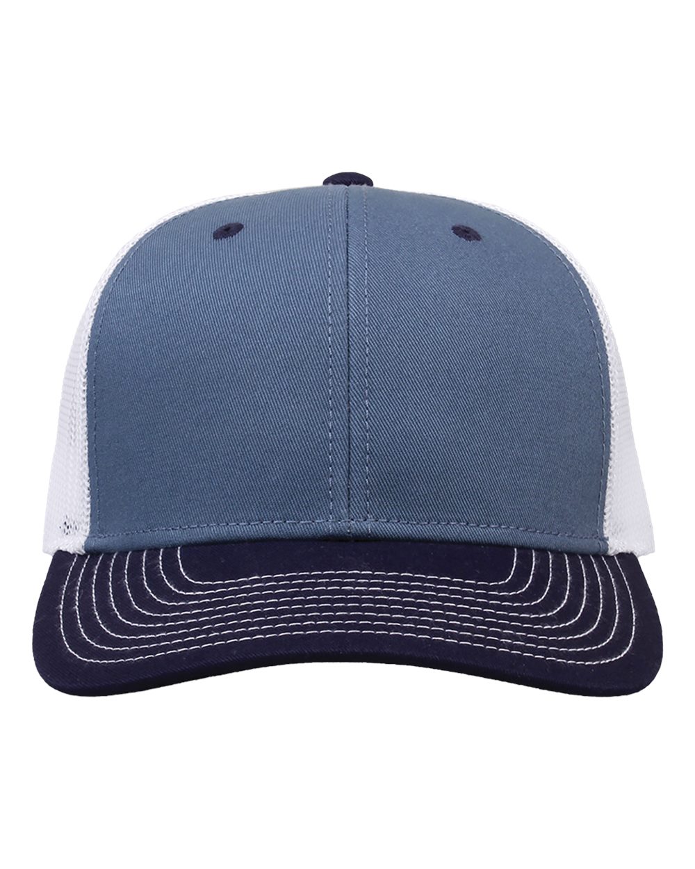 Front View of Marine Blue/ Navy/ White Everyday Trucker Cap - GB452E