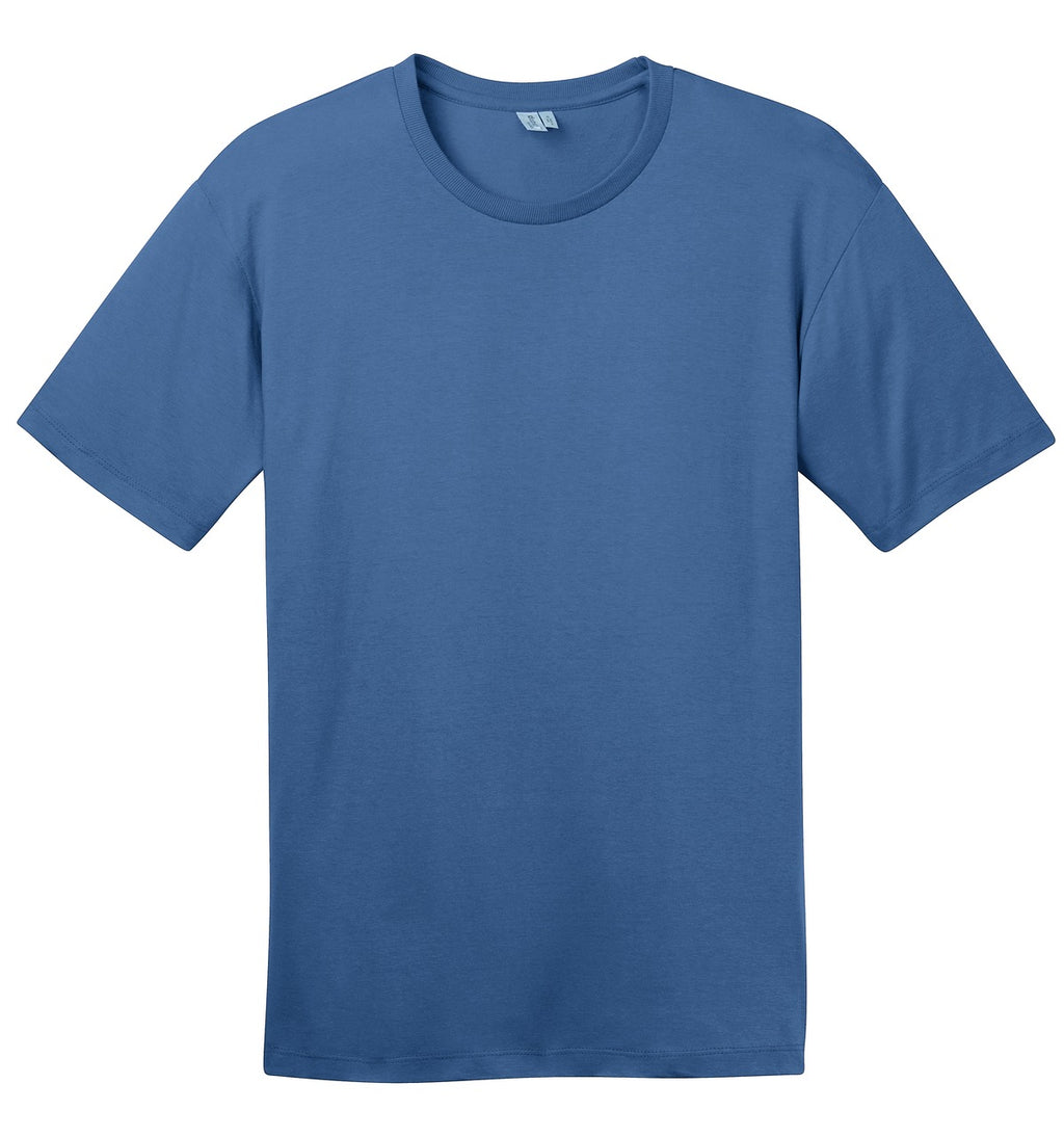 Front View of Maritime Blue District Perfect Weight Tee. DT104