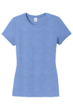 Front View of Maritime Frost District Women's Perfect Tri Tee. DM130L