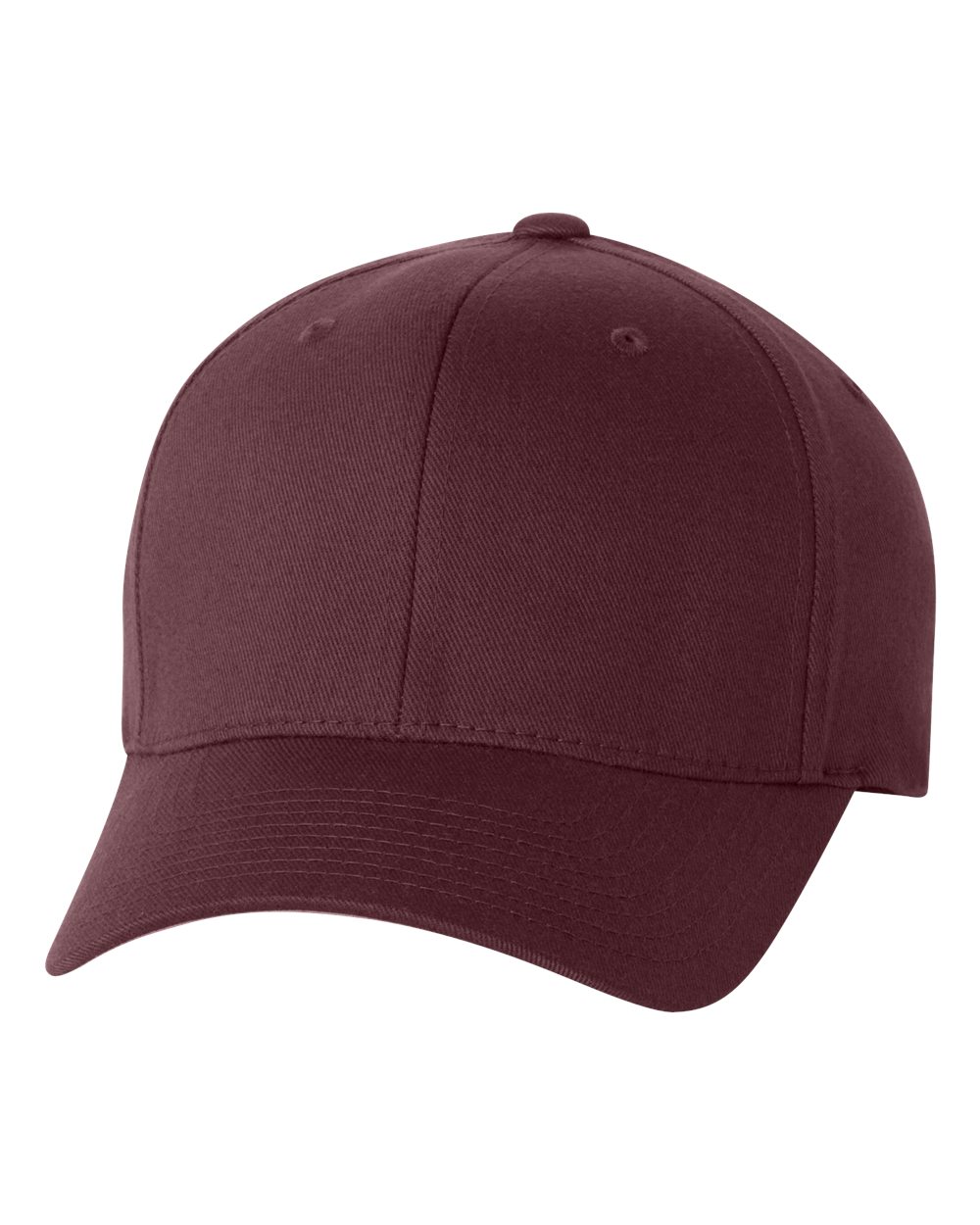 Front View of Maroon Cotton Blend Cap - 6277