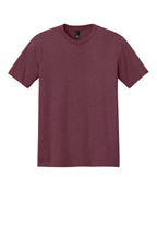 Front View of Maroon Frost District Perfect Tri Tee. DM130