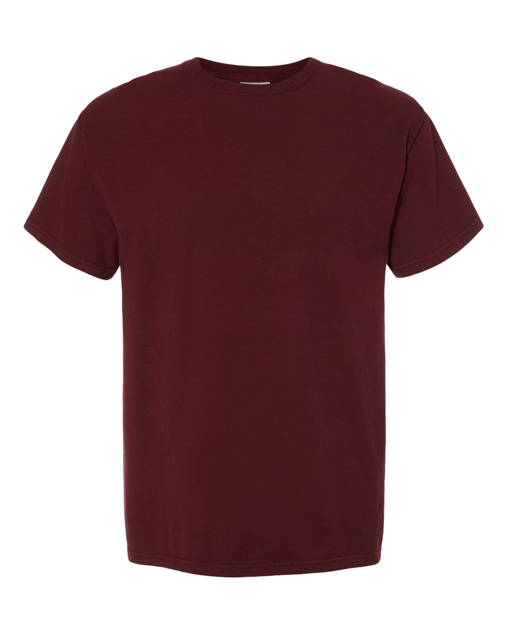 Front View of Maroon Garment-Dyed T-Shirt - GDH100