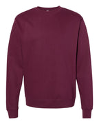 Front View of Maroon Midweight Crewneck Sweatshirt - SS3000