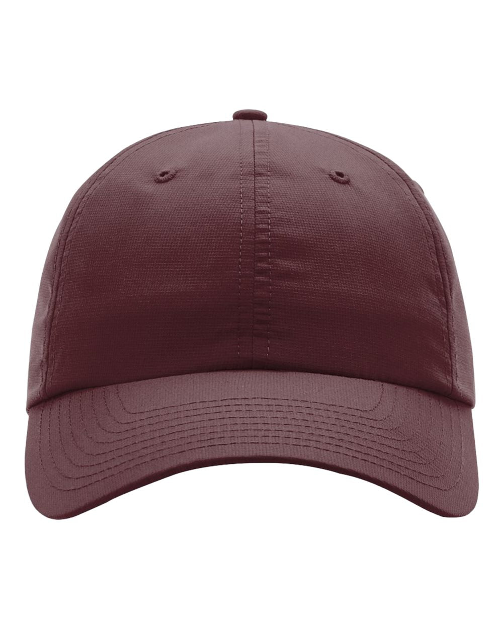 Front View of Maroon Relaxed Performance Lite Cap - 220