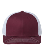 Front View of Maroon/ White Everyday Trucker Cap - GB452E