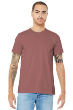 Front View of Mauve BELLA+CANVAS Unisex Jersey Short Sleeve Tee. BC3001