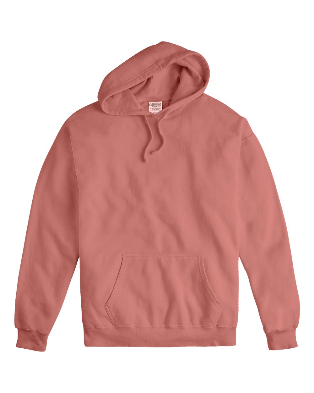 Front View of Mauve Garment-Dyed Hooded Sweatshirt - GDH450