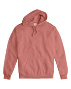 Front View of Mauve Garment-Dyed Hooded Sweatshirt - GDH450