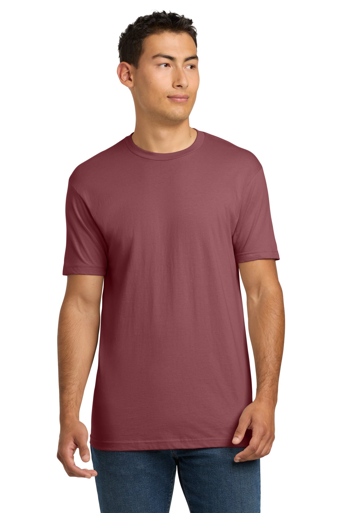 Front View of Mauve Next Level Apparel Adult Cotton Tee. NL3600