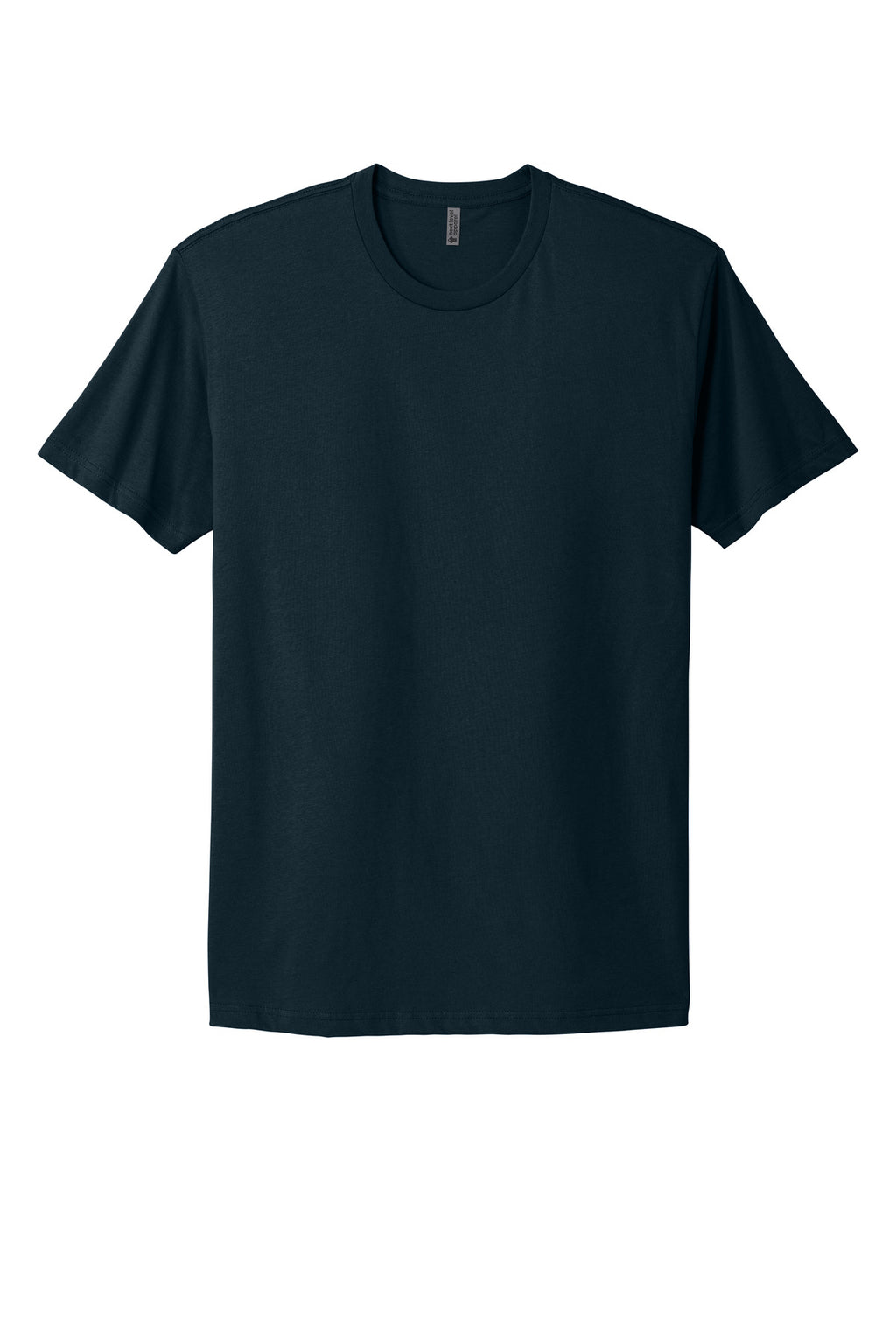 Front View of MdntNavy Next Level Apparel Adult Cotton Tee. NL3600