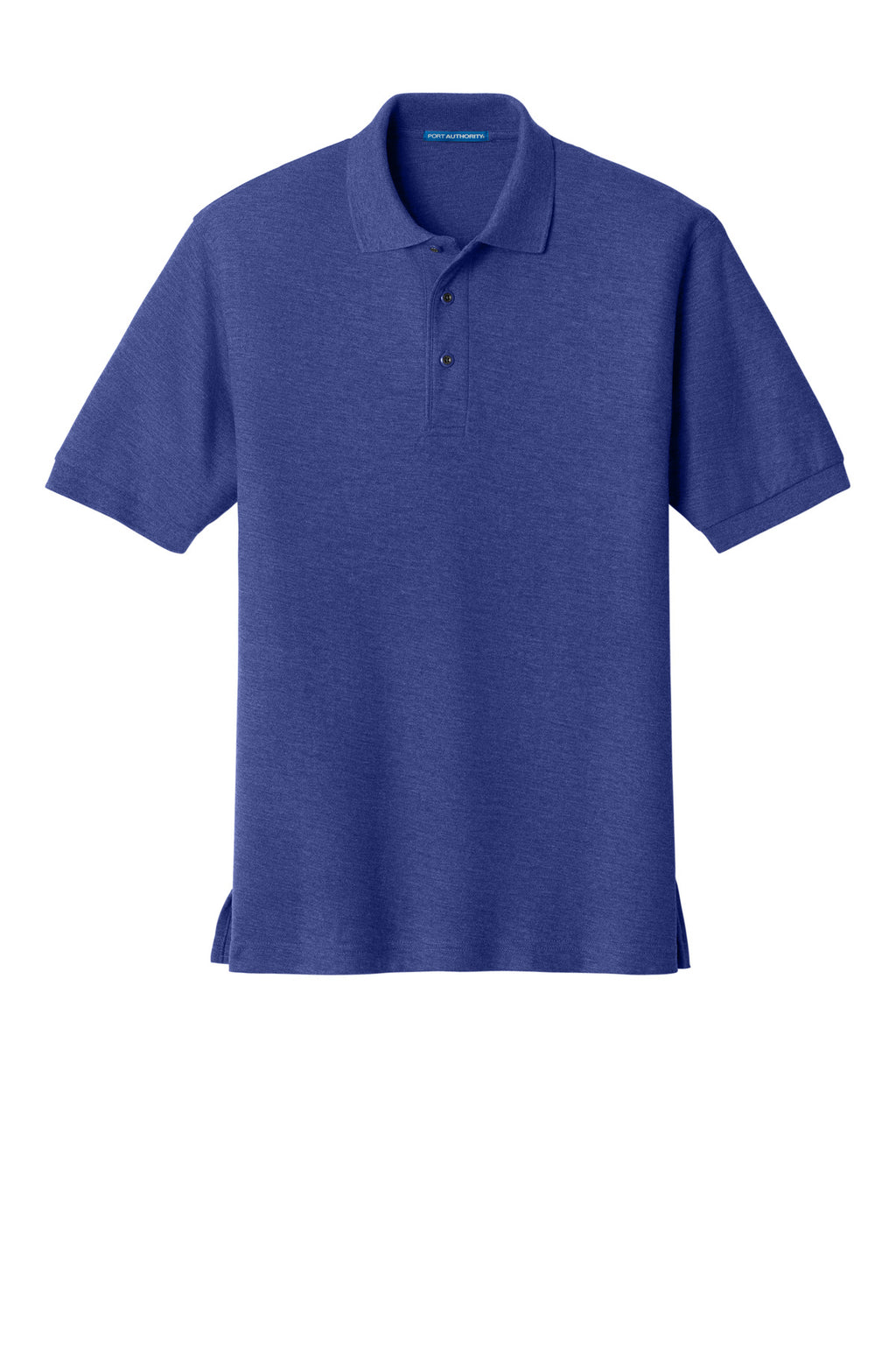 Front View of Med. Blue Port Authority Silk Touch Polo K500