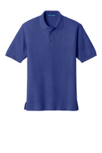 Front View of Med. Blue Port Authority Silk Touch Polo K500