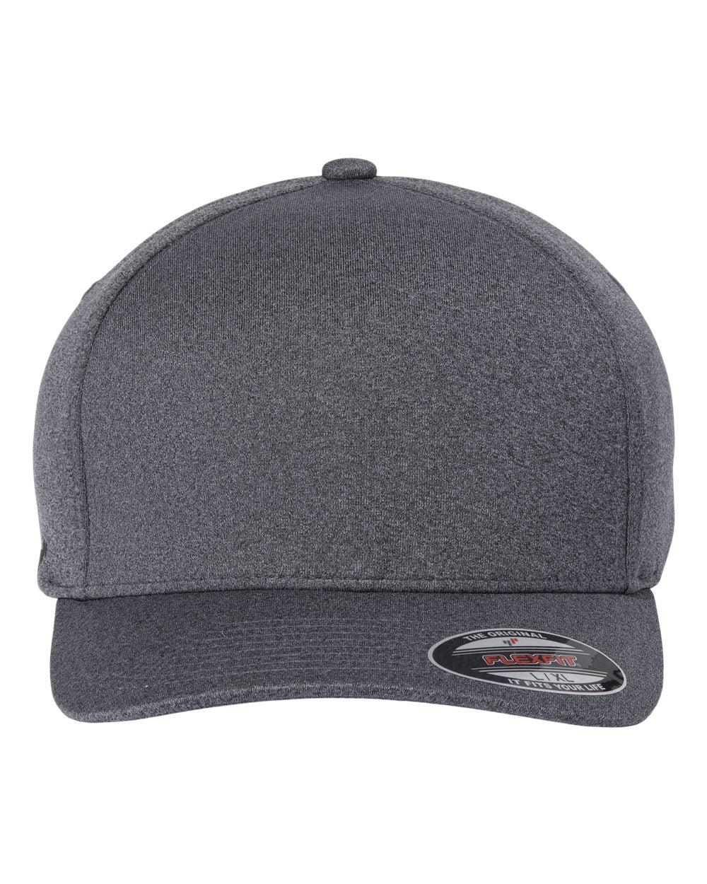 Front View of Melange Dark Grey Unipanel™ Melange Cap - 5577UP