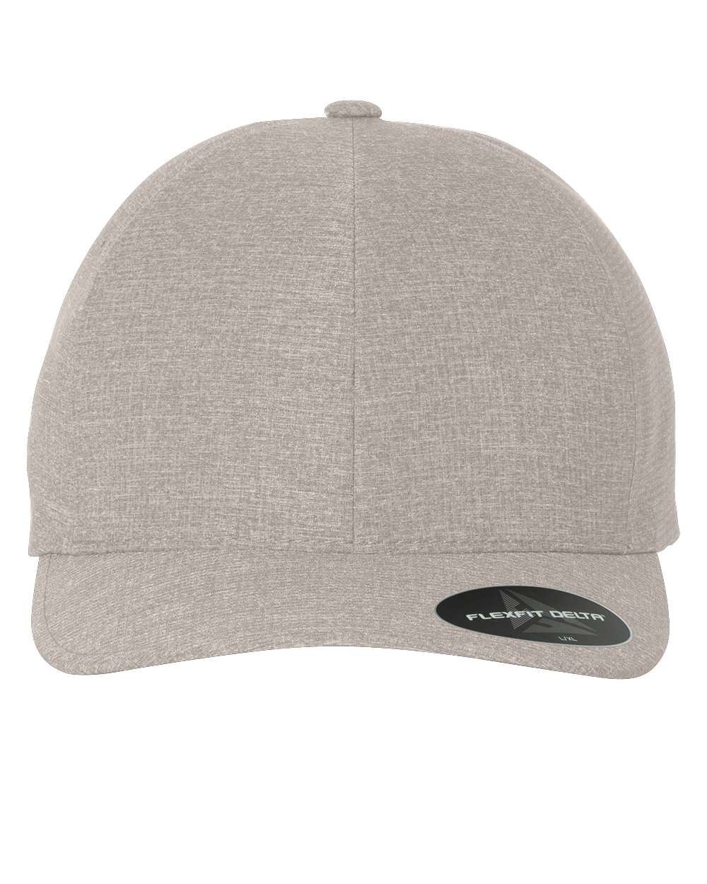 Front View of Melange Silver Delta® Seamless Cap - 180