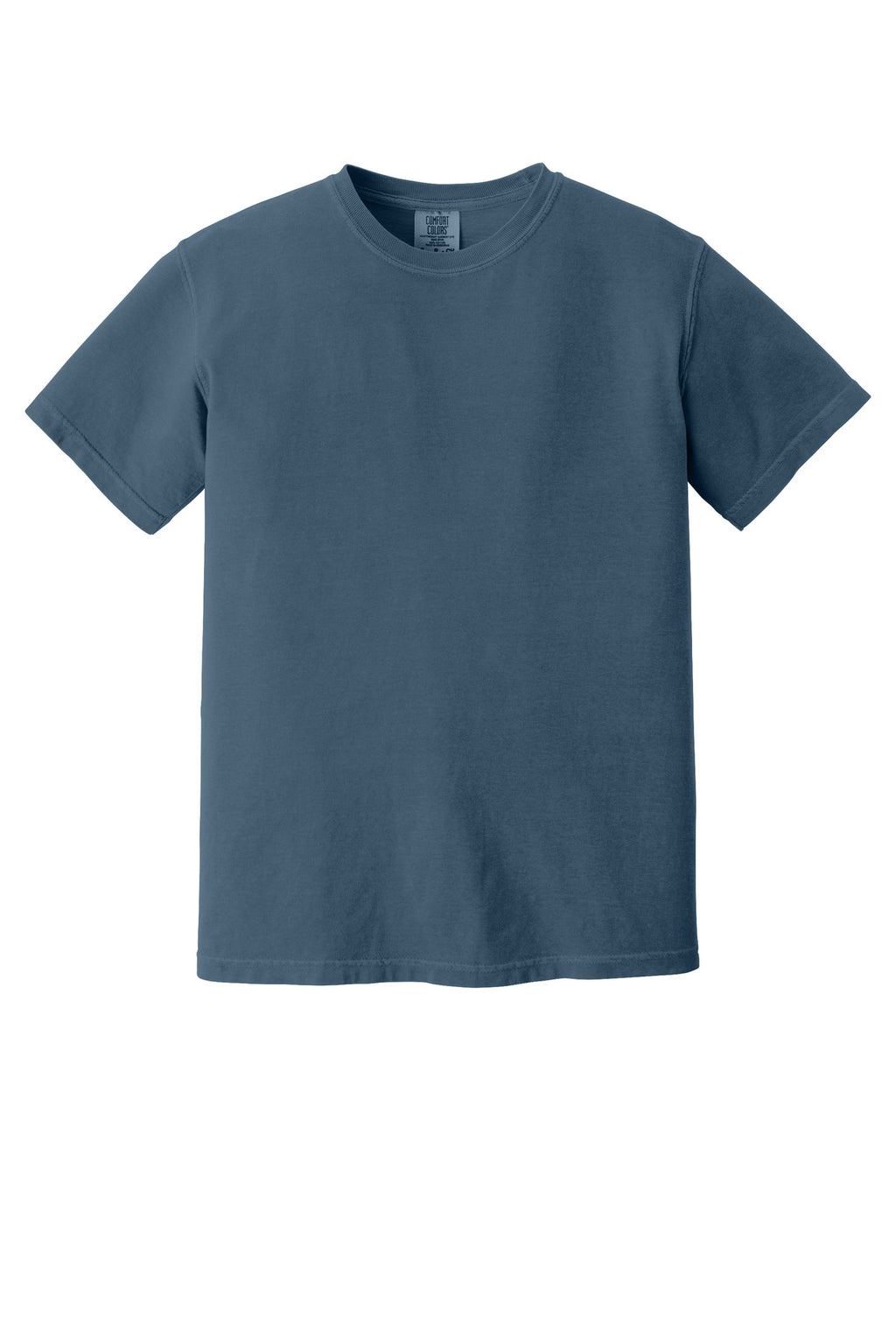 Front View of Midnight COMFORT COLORS Heavyweight Ring Spun Tee. 1717