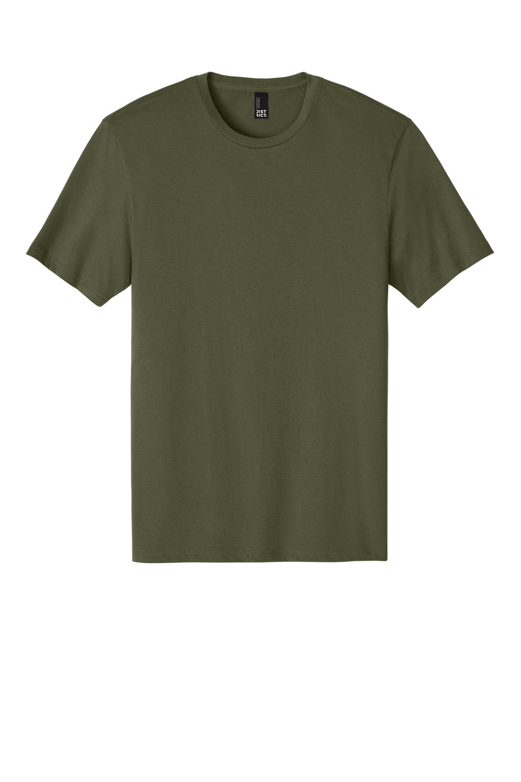 Front View of MilGreen District Perfect Weight Tee. DT104