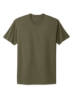 Front View of MilGreen Next Level Apparel Adult Cotton Tee. NL3600