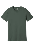 Front View of Military Green BELLA+CANVAS Unisex Jersey Short Sleeve Tee. BC3001