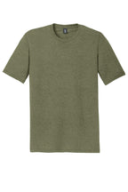 Front View of Military Grn F District Perfect Tri Tee. DM130