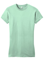 Front View of Mint District Women's Fitted Very Important Tee . DT6001