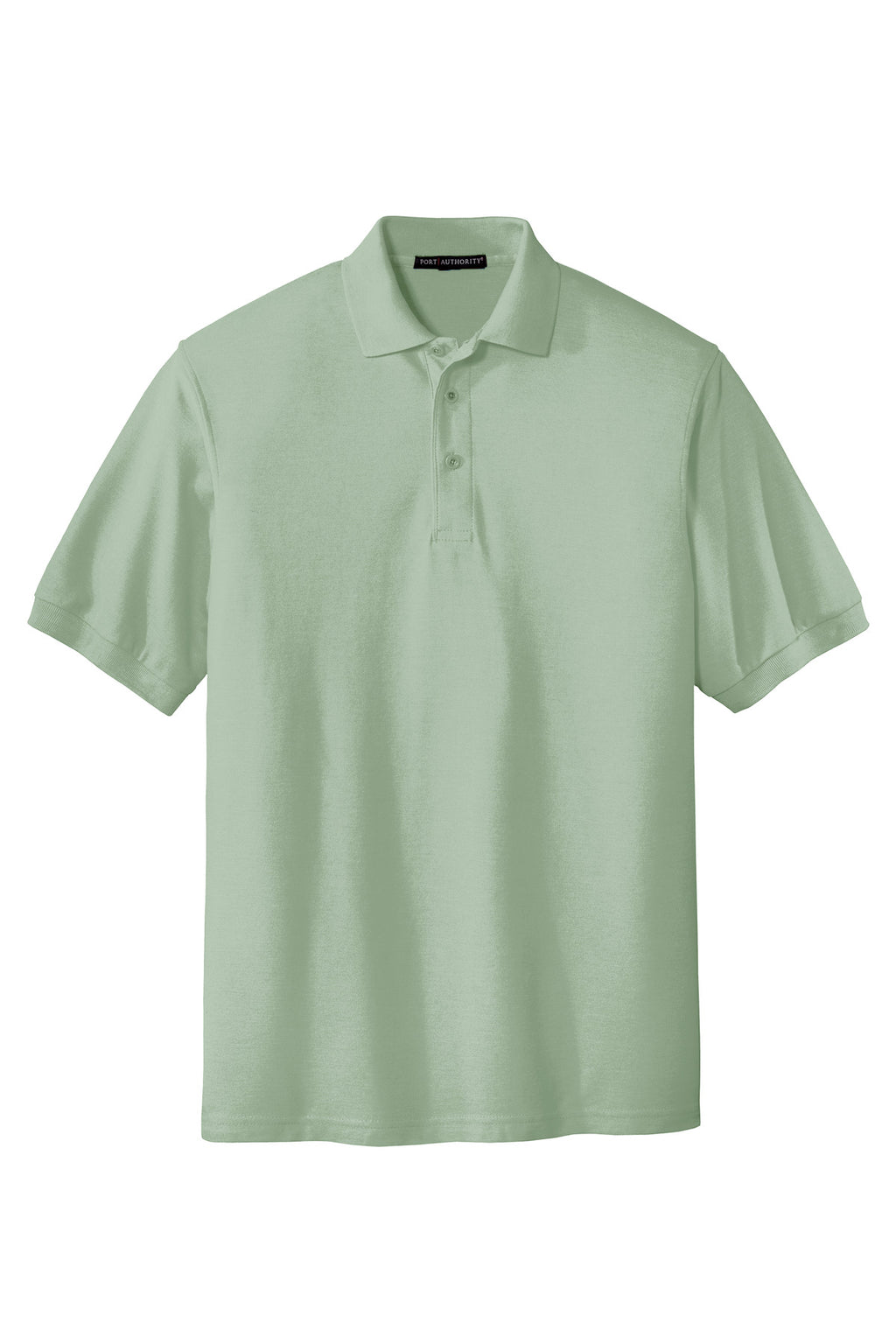 Front View of Mint Green Port Authority Silk Touch Polo K500