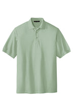 Front View of Mint Green Port Authority Silk Touch Polo K500