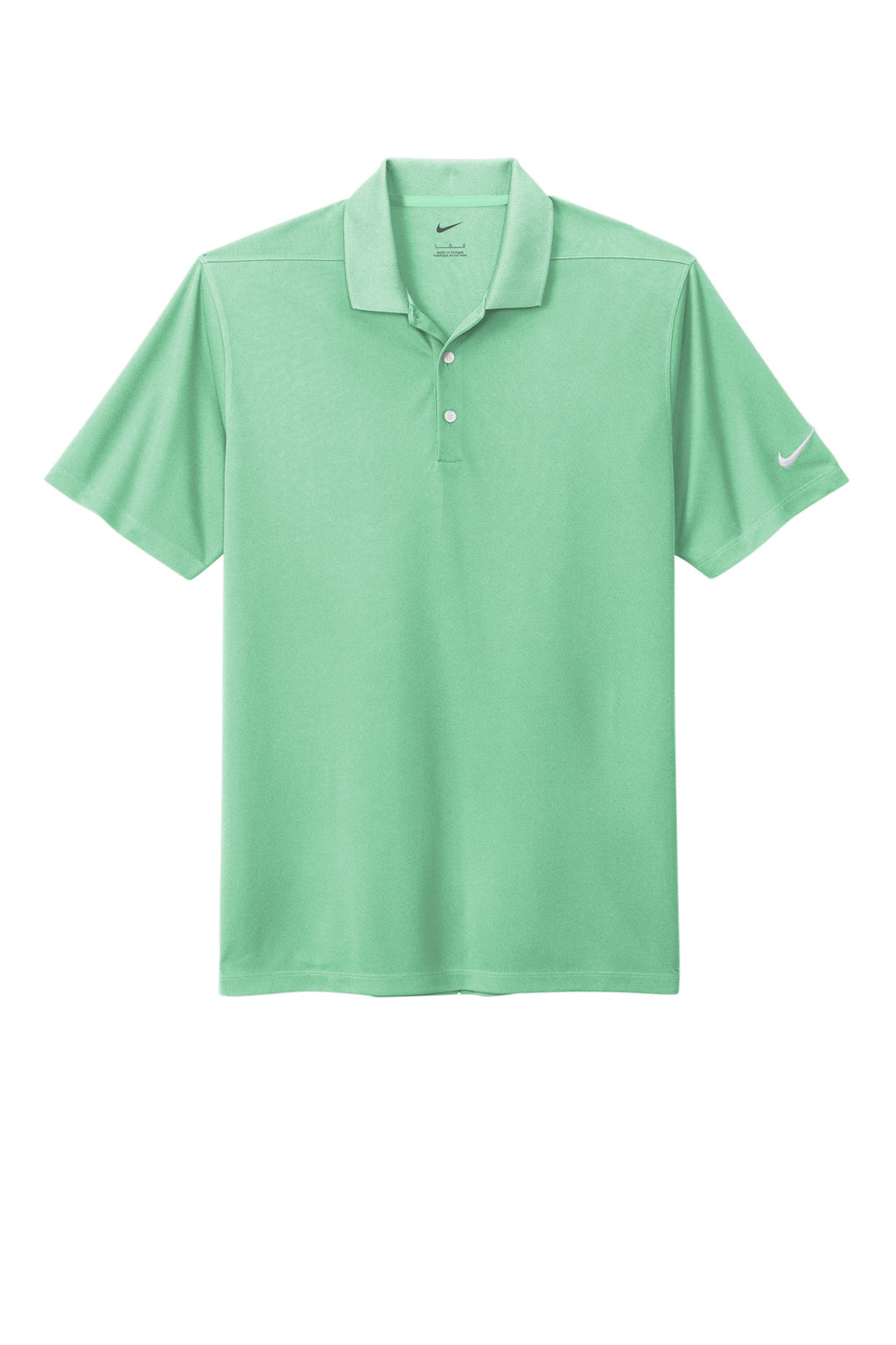 Front View of Mint Nike Dri-FIT Micro Pique 2.0 Polo NKDC1963