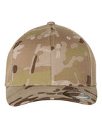 Front View of Multicam Arid/ Tan Trucker Cap - 6511