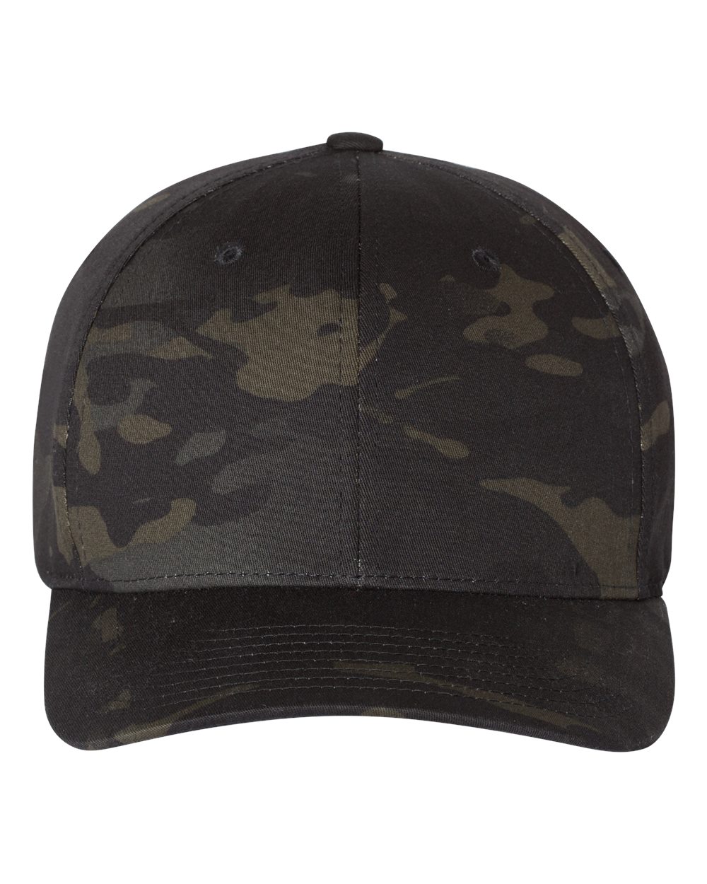 Front View of Multicam Black Cotton Blend Cap - 6277
