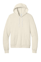 Front View of Natural BELLA+CANVAS Unisex Sponge Fleece Pullover Hoodie. BC3719