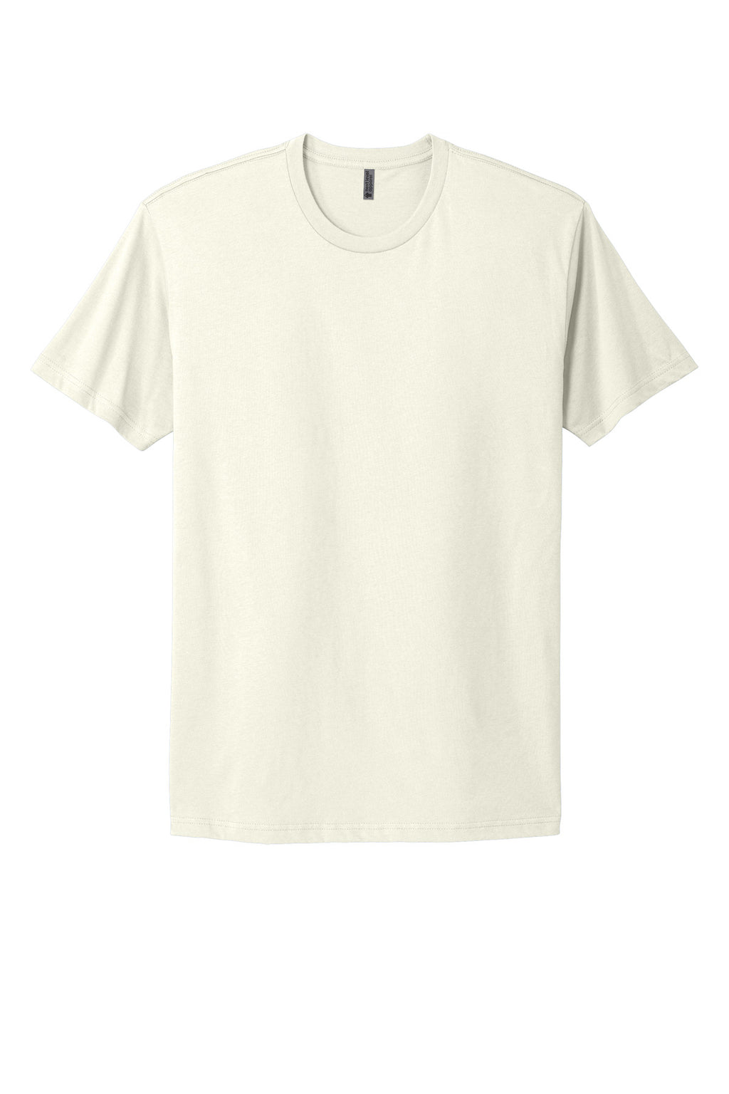 Front View of Natural Next Level Apparel Adult Cotton Tee. NL3600