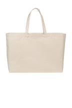 Front View of Natural Port Authority Cotton Canvas Jumbo Tote BG427