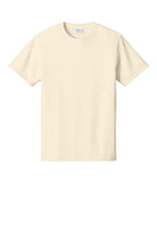 Front View of Natural Port & Co Core Cotton Tee. PC54