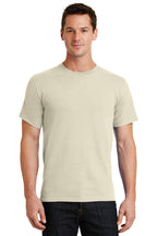 Front View of Natural Port & Co Essential Tee. PC61